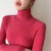 Suéter de Tricô Feminino Outono e Inverno Gola Alta Suéter de Tricô Feminino Suéter de Tricô de Manga Longa Emagrecedor Suéter Transfronteiriço Feminino