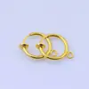Aretes falsos sin perforación clip para oreja 13mm colgante dorado clip de resorte sin dolor aretes accesorios fabricantes al por mayor