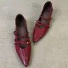 Estilo Coreano 2026 Nuevo Retro Punta Puntiaguda Tacón Grueso Escote Bajo Zapatos de Salón de Correa Única Mujer Versátil para el Trabajo Tacones Altos Mary Jane