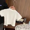 Top de Algodón Transpirable de Malla Súper Suave para Bebé Niña, Nueva Ropa de Verano para Bebés Niñas, Camiseta Moderna y Linda para Niñas
