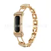 Adecuado para bolso de mano Google Fitbit Air con adornos de diamantes metálicos, correa de reloj metálica, pulsera deportiva Google