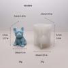 Molde de Silicona para Vela Aromática de Castillo 3D Molde Decorativo Molde para Perro de Yeso Resina