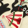 Parche de Tela Adhesivo DIY Original en Stock con Bordado de Gato Negro de Dibujos Animados Decoración para Ropa Infantil