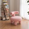 Taburete de Sofá de Terciopelo de Cordero Banco para el Hogar Taburete Bajo Moderno Minimalista para Sala de Estar Niños Taburete de Animal Taburete Redondo Cambiarse Zapatos Lujo Accesible