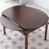 Mesa de comedor de madera maciza, mesa de comedor retráctil simple, plegable para uso doméstico, adecuada para espacios pequeños, mesa de comedor cuadrada y redonda de doble propósito, juego de mesa y sillas de comedor, mesa redonda