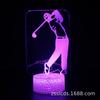 Competencia competitiva de comercio electrónico transfronterizo Serie Deportiva Lámpara de noche 3D colorida lámpara táctil con control remoto regalo lámpara de escritorio lámpara visual