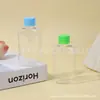 Tapa giratoria Botella de plástico PET transparente Botella de plástico Universal para dulces y cosméticos Embalaje Botella Venta al por mayor Tarro de plástico desechable