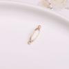 Fronteiriço Cobre Banhado a Ouro Luneta Cristal Oval Pingente Duplo Brincos Pendentes Anel Pulseira Colar Acessórios de Joalheria DIY Conectores