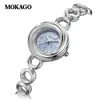 Relógio da Marca Mokago Caixa Simples de Cobre Pulseira Redemoinho Relógio à Prova d'Água para o Dia a Dia Alto Valor Mostrador Madrepérola Quartzo Relógio Feminino