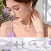 Collar de Libélula Shijia para Mujer Pulsera de Cristal Swarovski Pendientes Conjunto de Anillos Ariana Collar de Libélula Original