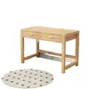 Escrivaninha de madeira maciça para apartamentos pequenos, com gavetas de armazenamento, adequada para quarto e escritório, mesa de computador para estudantes, penteadeira para meninas