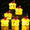 Decoração de bolo de Natal Lâmpada a óleo pequena portátil LED Luz noturna de Natal Mesa de sobremesas Adorno Adereços luminosos
