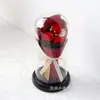 Flor Eterna Ramo de Rosas Artificiales con Cubierta de Cristal, Adorno de Lámpara de Flores, Adorno de Flor de Jabón, Navidad, Día de San Valentín, Regalo de Cumpleaños