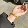 Pulseira Elástica de Pedra Natural 8mm para Comércio Exterior Transfronteiriço, Pulseira Casual Nova Estilo Chinês Fashion e Única com Cartão para Homens e Mulheres