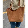 Bolsa de Moda de Inverno Grande Capacidade Bolsa de Axila Feminina 2025 Nova Bolsa Tote Simples de Camurça Bolsa de Ombro Casual