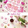 Feliz Día de la Madre Etiqueta Decorativa de Regalo Embalaje Caja de Regalo para Mamá Bolsa para Dulces Galletas Tarjeta Sobre Sello Adhesivo