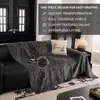 Manta de Sofá Estilo Retro de Pelo de Camello para Todas las Estaciones, Cojín Antideslizante para Asiento, Resistente a Arañazos de Gato, Funda de Sofá de una Pieza con Borlas