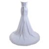 2025 Nuevo Amazon Explosiones Vestido de Novia Blanco Largo Strapless Cola Vestido de Noche Outlet de Fábrica