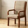 Silla de oficina con respaldo de madera maciza, silla de conferencia, silla con reposabrazos para personas mayores, silla de computadora, cómoda silla para uso doméstico para mahjong, silla de recepción