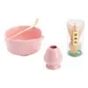 Juego de Matcha Cerámico con Patrón de Olas Japonesas, Tazón de Matcha con Pico Puntiagudo, Soporte para Batidor de Té, Batidor de Té de 100 Púas, Revendedor de Matcha