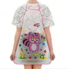 Delantal de cocina de dibujos animados de media longitud, impermeable y a prueba de aceite de PVC, delantal lindo con múltiples opciones, delantal de media longitud de princesa sin mangas