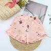 Shorts Delgados de Encaje para Niñas Verano 2026 para Usar como Ropa Exterior, Versátiles Lindos de Princesa Casual Dibujos Animados Estampados Lindos Pantalones Cortos Ajustados