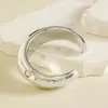 Joyería Transfronteriza Europea y Americana, Pulsera CCB Brillante Curva Estilo Cool, Pulsera Asimétrica Metálica Versión Ancha