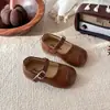 Zapatos Pequeños de Cuero para Niñas 2026 Primavera y Otoño Nuevos Estilo Coreano Mocasines de Suela Suave para Niñas Zapatos Bajos de Princesa para Usar con Faldas