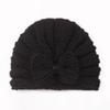 Nuevo Bebé Lindo Sombrero con Lazo Estilo Europeo y Americano Sombrero de Lana Tejido Cálido para Niños Sombrero para Bebé