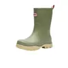 Botas de chuva fashion quentes de cano médio para adultos, novas botas de borracha impermeáveis antiderrapantes com cordão, botas curtas resistentes ao desgaste, sapatos d'água espessados