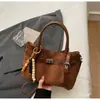 Bolsa de Mão Retrô de Camurça e Pelúcia Transfronteiriça Nova para Mulheres de Alto Valor Super Popular Bolsa Saco Grande Capacidade Ombro Único Transversal