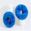 Zuecos de Algodón, Pantuflas de Algodón para Mujer, Zapatos de Mujer para Otoño e Invierno, Zapatos Peludos, Pantuflas de Algodón Desmontables, Zuecos con Forro de Felpa Casa de Nieve