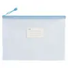 Bolsa de Malla con Cremallera Gruesa A4 Bolsa para Exámenes de Estudiante Bolsa de Almacenamiento para Exámenes Bolsa Transparente Impermeable para Documentos de Información Impresible