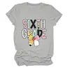 Amazon eBay sitio independiente moda casual mujer sexto grado cuello redondo manga corta camiseta camiseta básica para comercio exterior