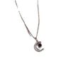 [Acero de titanio] Collar de "Te amo en cien idiomas" con proyección de luna para mujer, cadena de clavícula de Joker roja, cadena de acero de titanio.