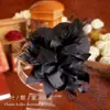 Tocado Lolita Gótico Oscuro Flor Negra Pluma Pequeño Sombrero de Copa Pasador Pasador Accesorios para el Cabello
