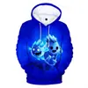 Comércio exterior Moda Primavera e Outono novo moletom impressão digital 3D masculino e feminino solto Esportes Uniforme de Baseball suéter moderno