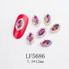 Arte de uñas transfronterizo, joyería de diamantes, pegatinas de aleación japonesas para uñas, K9, corazón puntiagudo, decoración tridimensional de uñas de cristal superbrillante.