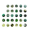 Cuentas de cristal verde natural, cuentas sueltas para pulsera DIY, ágata verde semiacabado, turquesa, cuentas para pulsera de crisoprasa