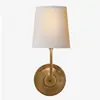 Lámpara de pared estilo americano, todo cobre, retro de lujo ligero, adecuada para mesita de noche de dormitorio, sala de estar simple, pasillo pastoral e iluminación de estudio