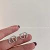 Brinco de pressão com dragão incrustado de diamantes para mulheres, novo, outono e inverno, luxo leve, brincos de alta qualidade, joia de orelha para Ano Novo