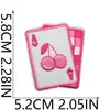 Linda Chica Ropa Rosa Pegatinas de Tela Bordadas Parches para Chaqueta Bolsa Fresa Estrella de Cinco Puntas Vestido Pegatinas de Parche Parche Bordado