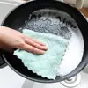 Pano de Limpeza em Fleece de Coral para Cozinha, Ferramenta Especial para Lavar Louça, Tipo Pendurável, Absorvente, Não Gruda Gordura, Pano de Prato Sem Fiapos