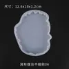 Molde de Resina de Cristal DIY Papoula Onda Irregular Base para Copo Molde de Exibição Molde Decorativo de Silicone