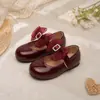 Zapatos Mary Jane dulces multicolores para niñas, para vestido de boda y ocasiones de actuación, zapatos de niña con moño