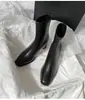 Botines de tacón alto para mujer en color marrón, nuevo estilo otoño e invierno, con forro de felpa, tacón grueso, estilo francés, cierre de cremallera en la parte trasera, puntera cuadrada elástica, botas ajustadas