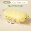 Forma de Gelo de Silicone Tipo Pressão, Grau Alimentício, Forma de Gelo para Geladeira Doméstica, Fácil de Desenformar, Congelamento Rápido, Caixa de Armazenamento de Gelo com 6 Compartimentos