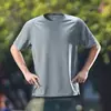 Ropa Deportiva de Secado Rápido, Camiseta de Seda Helada para Hombre, Chaleco Superior Casual Delgado de Manga Corta de Verano, Ropa para Correr, Manga Media, Transpirable