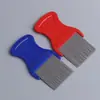Peine de acero inoxidable para pulgas para perros y gatos, eliminando pulgas, piojos y huevos; cepillo para aseo