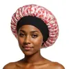 Touca de Cetim de Alta Elasticidade de Aba Larga Transfronteiriça da Amazon Chapéu para Cuidados com o Cabelo de Salão de Beleza Feminino Chapéu para Pós-parto Quimioterapia